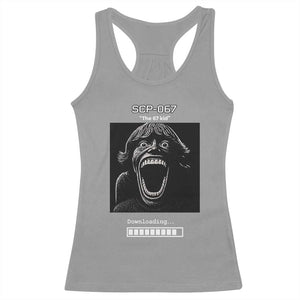 SCP 67 Mason The 6 7 Kid Meme Racerback Tank Top Six Seven Boy Horror Edit TS02 Sport Gray Print Your Wear