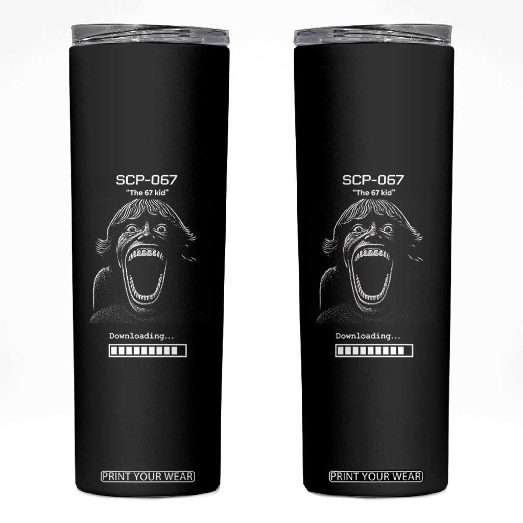SCP 67 Mason The 6 7 Kid Meme Skinny Tumbler Six Seven Boy Horror Edit TS02 Black Print Your Wear