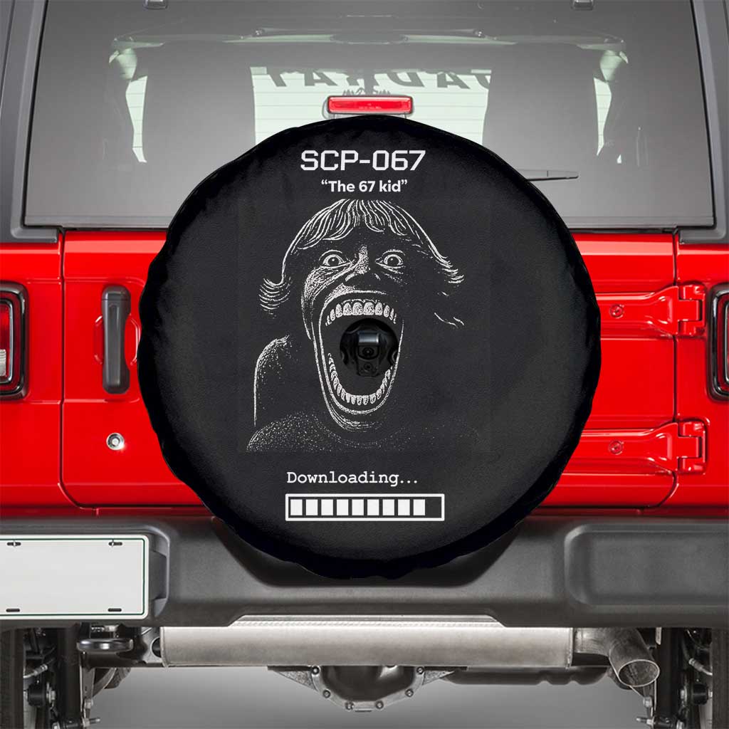 SCP 67 Mason The 6 7 Kid Meme Spare Tire Cover Six Seven Boy Horror Edit TS02 Black Print Your Wear