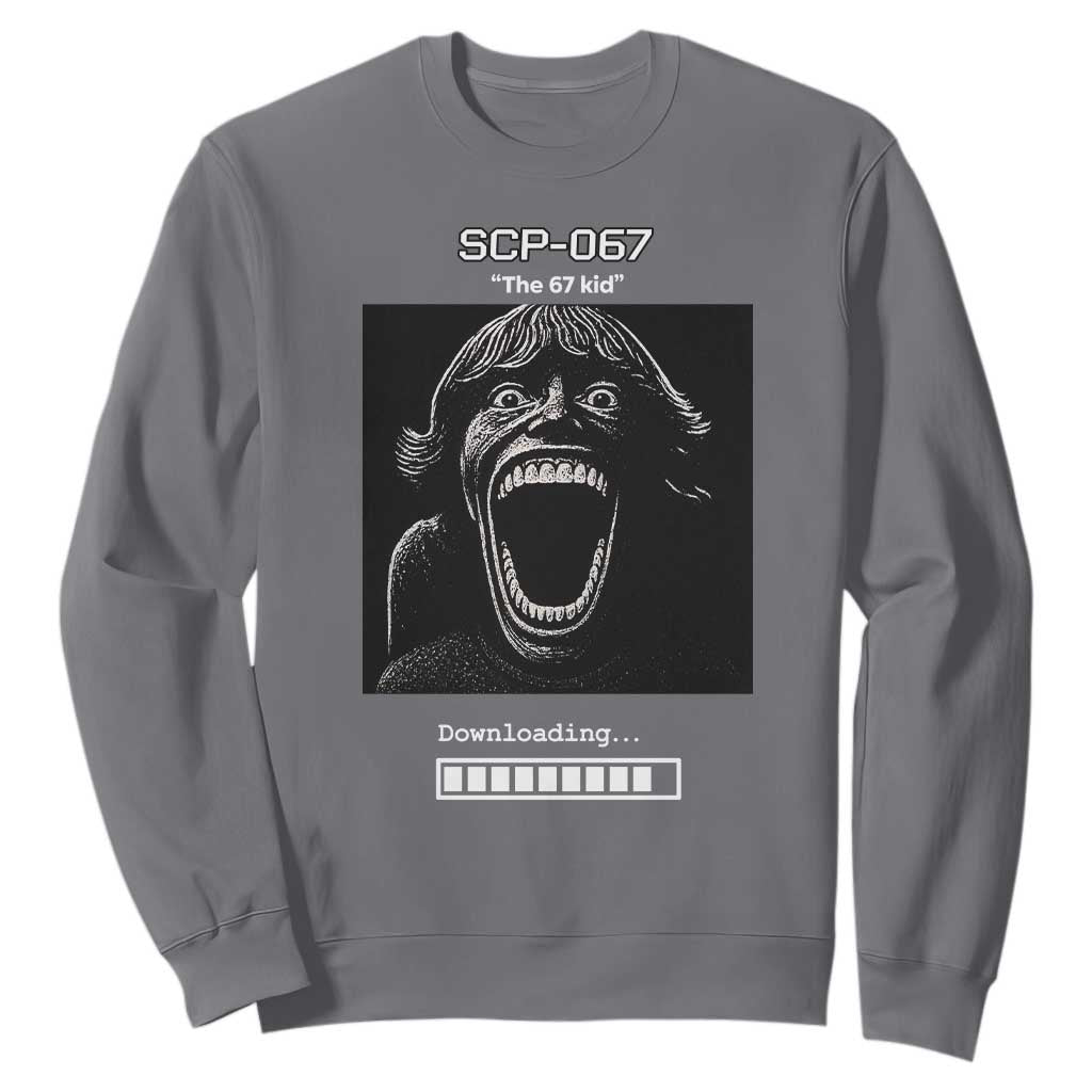 SCP 67 Mason The 6 7 Kid Meme Sweatshirt Six Seven Boy Horror Edit TS02 Charcoal Print Your Wear