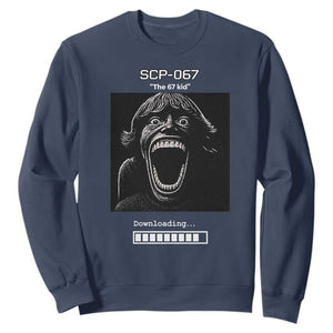 SCP 67 Mason The 6 7 Kid Meme Sweatshirt Six Seven Boy Horror Edit TS02 Navy Print Your Wear
