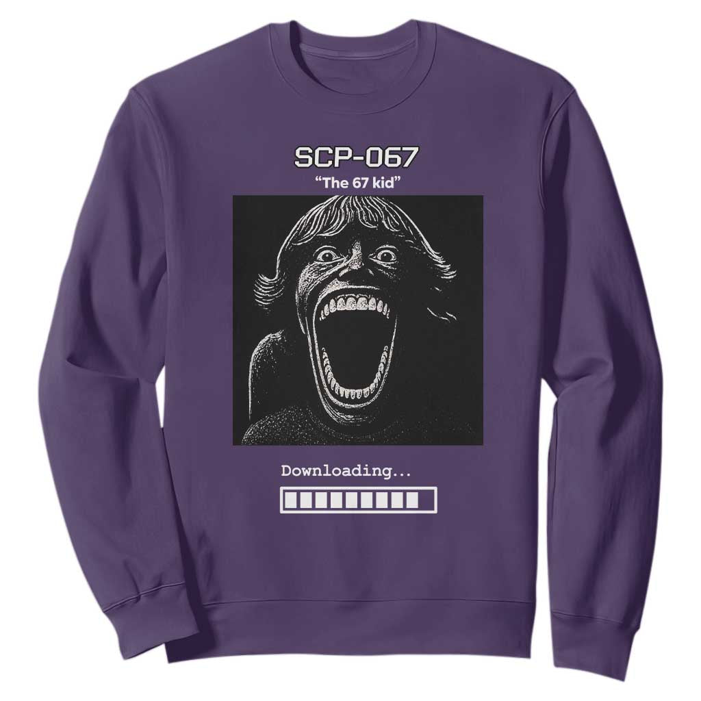 SCP 67 Mason The 6 7 Kid Meme Sweatshirt Six Seven Boy Horror Edit TS02 Purple Print Your Wear