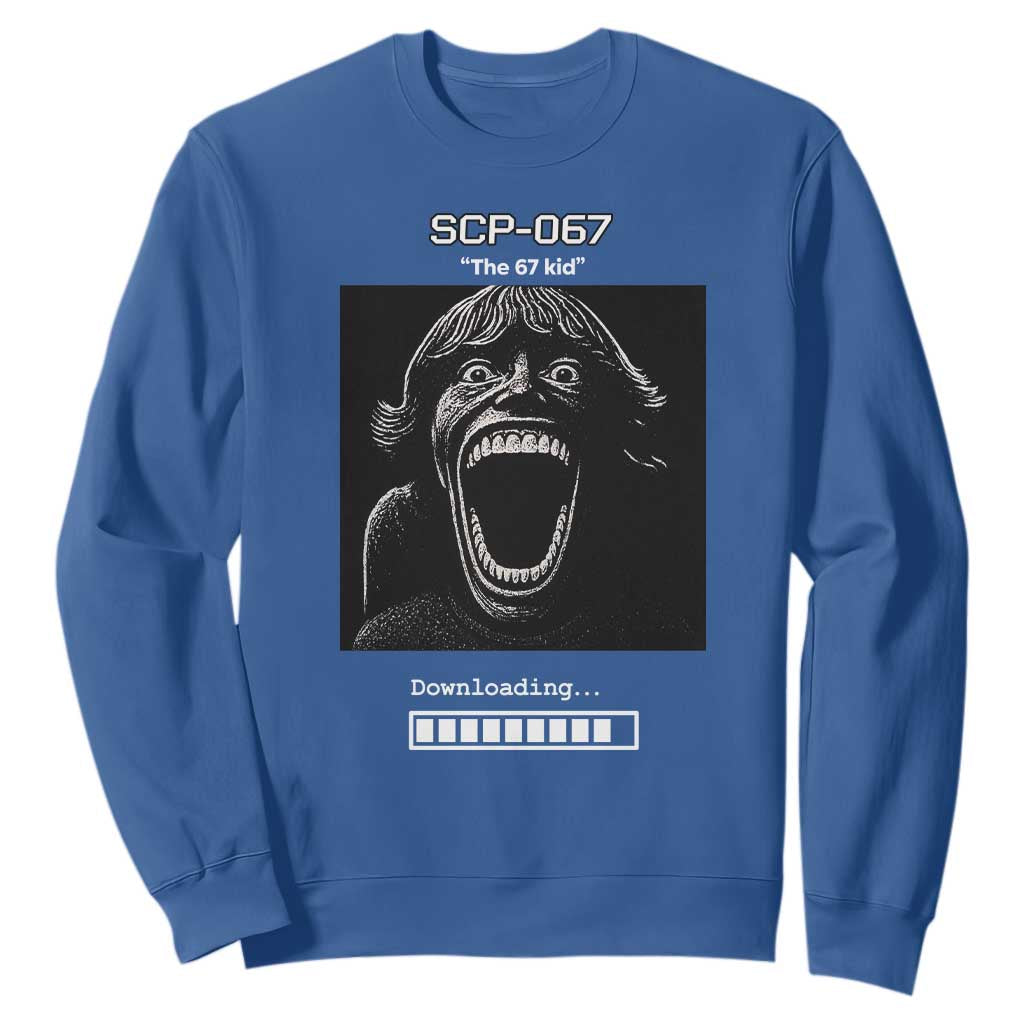 SCP 67 Mason The 6 7 Kid Meme Sweatshirt Six Seven Boy Horror Edit TS02 Royal Blue Print Your Wear