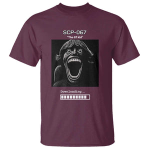 SCP 67 Mason The 6 7 Kid Meme T Shirt Six Seven Boy Horror Edit TS02 Maroon Print Your Wear