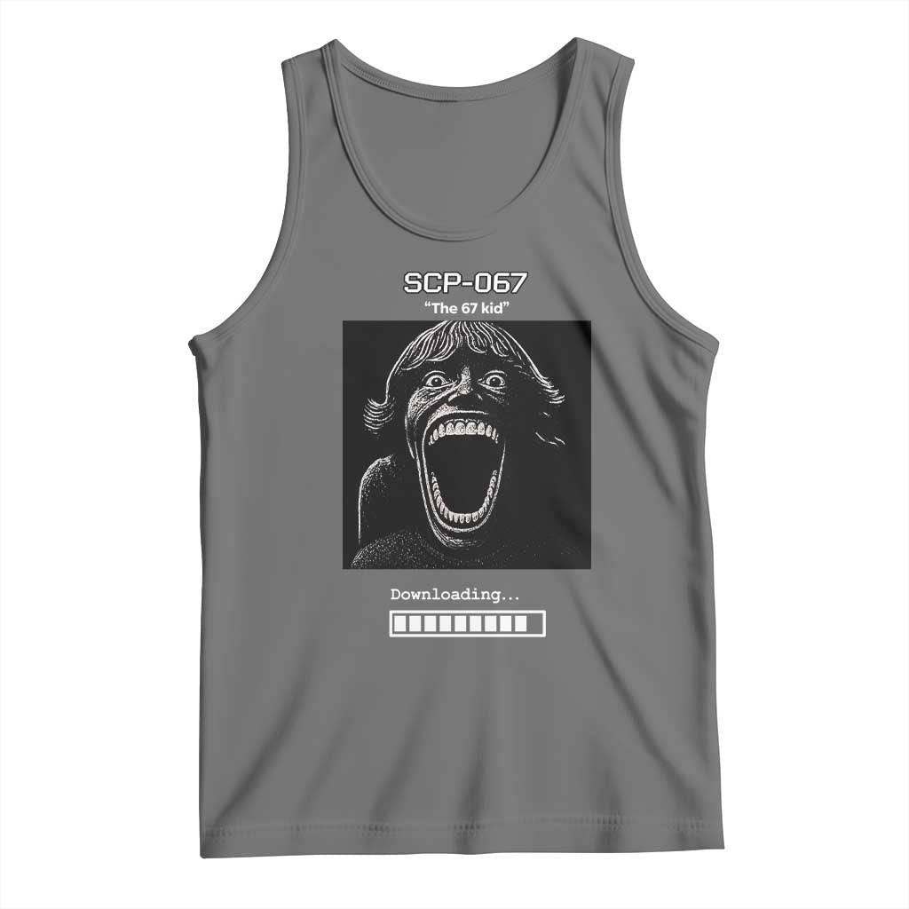 SCP 67 Mason The 6 7 Kid Meme Tank Top Six Seven Boy Horror Edit TS02 Black Heather Print Your Wear