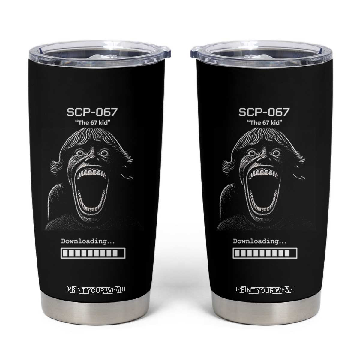 SCP 67 Mason The 6 7 Kid Meme Tumbler Cup Six Seven Boy Horror Edit TS02 Black Print Your Wear