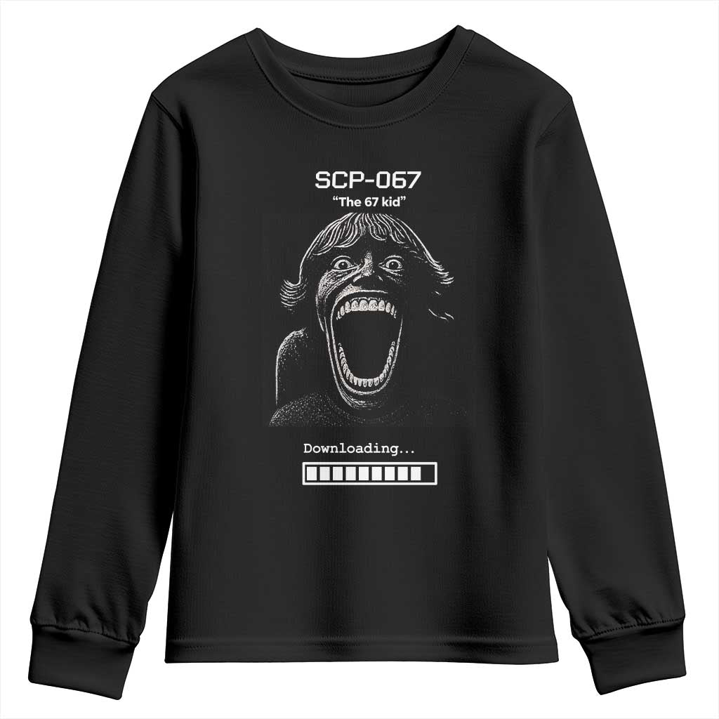 SCP 67 Mason The 6 7 Kid Meme Youth Sweatshirt Six Seven Boy Horror Edit TS02 Black Print Your Wear