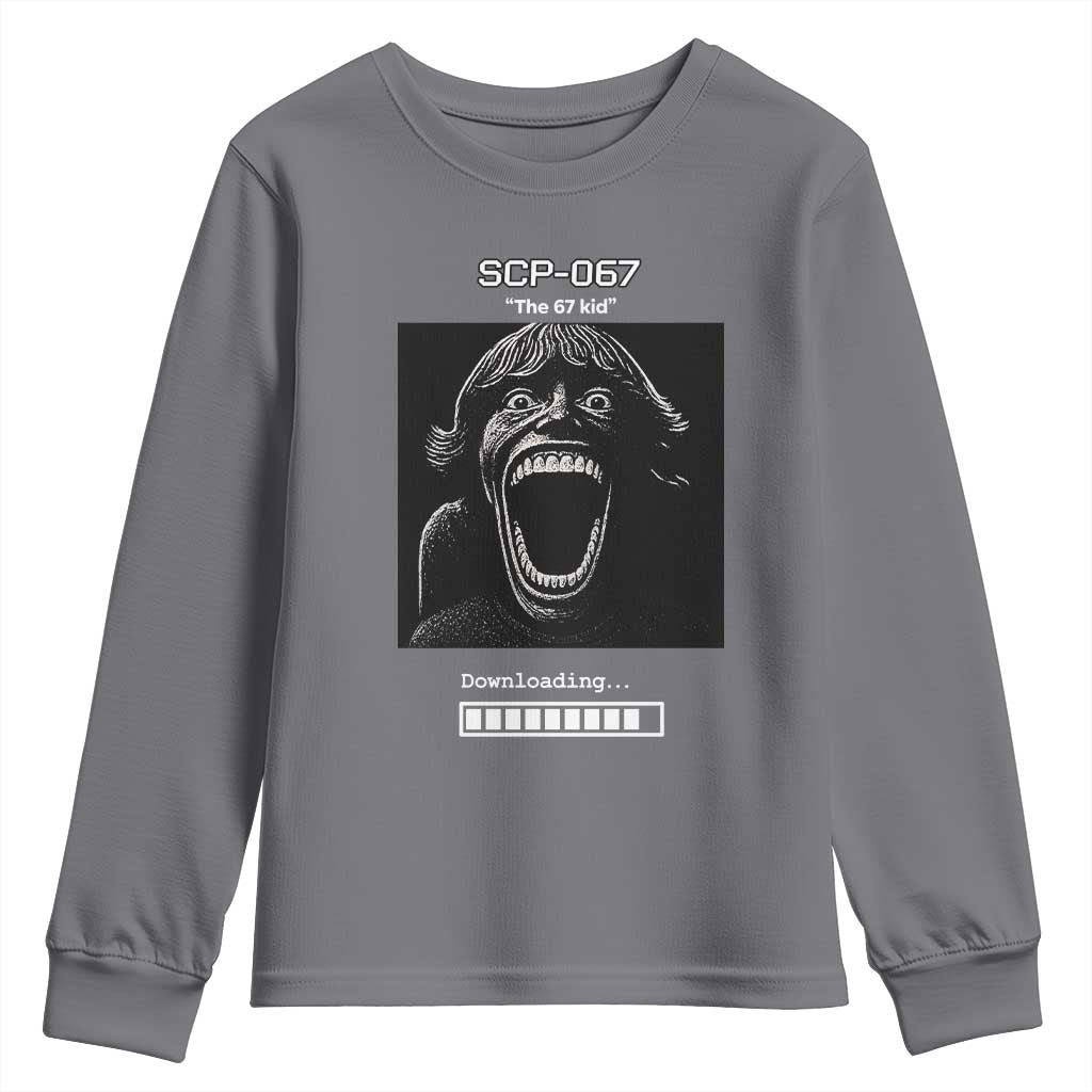 SCP 67 Mason The 6 7 Kid Meme Youth Sweatshirt Six Seven Boy Horror Edit TS02 Charcoal Print Your Wear