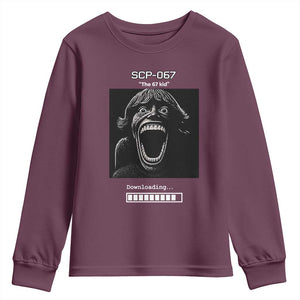 SCP 67 Mason The 6 7 Kid Meme Youth Sweatshirt Six Seven Boy Horror Edit TS02 Maroon Print Your Wear