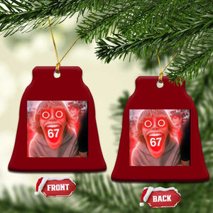 67 Mason Kid Glitchcore Graphic Ceramic Ornament Screaming Boy Six Seven Viral Meme Devil Edit TS02 Print Your Wear