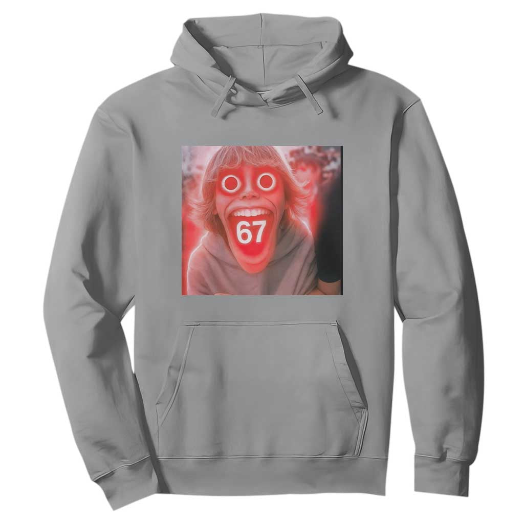 67 Mason Kid Glitchcore Graphic Hoodie Screaming Boy Six Seven Viral Meme Devil Edit TS02 Sport Gray Print Your Wear