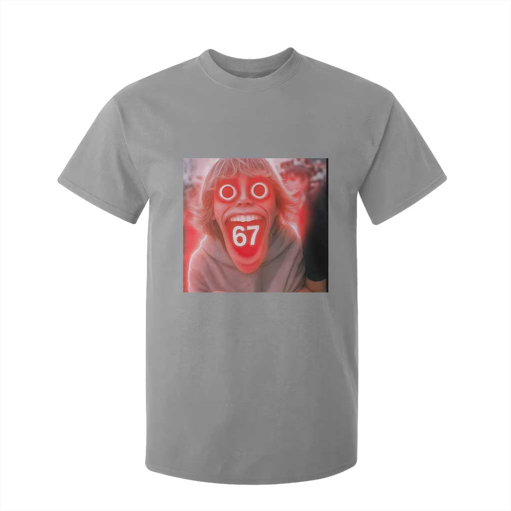 67 Mason Kid Glitchcore Graphic T Shirt For Kid Screaming Boy Six Seven Viral Meme Devil Edit TS02 Sport Gray Print Your Wear