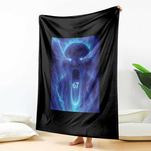 Six Seven Energy Overload Graphic Throw Blanket 67 Mason Kid Analog Horror Meme TS02 Print Your Wear