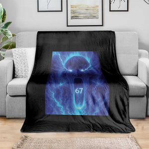 Six Seven Energy Overload Graphic Throw Blanket 67 Mason Kid Analog Horror Meme TS02 Print Your Wear