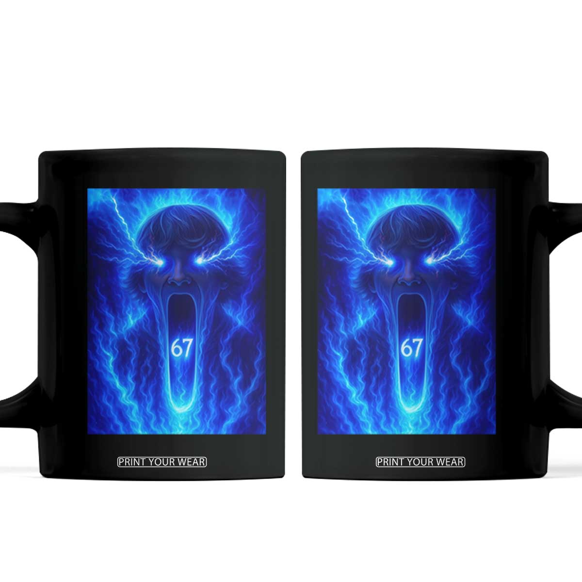 Six Seven Energy Overload Graphic Coffee Mug 67 Mason Kid Analog Horror Meme TS02 Black Print Your Wear