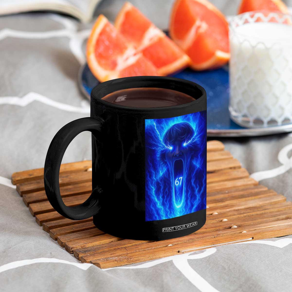 Six Seven Energy Overload Graphic Coffee Mug 67 Mason Kid Analog Horror Meme TS02 Print Your Wear