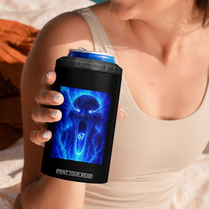 Six Seven Energy Overload Graphic 4 in 1 Can Cooler Tumbler 67 Mason Kid Analog Horror Meme TS02 Print Your Wear