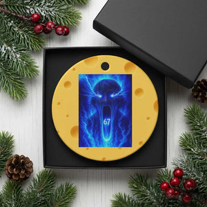 Six Seven Energy Overload Graphic Ceramic Ornament 67 Mason Kid Analog Horror Meme TS02 1pc Yellow Cheese Print Your Wear