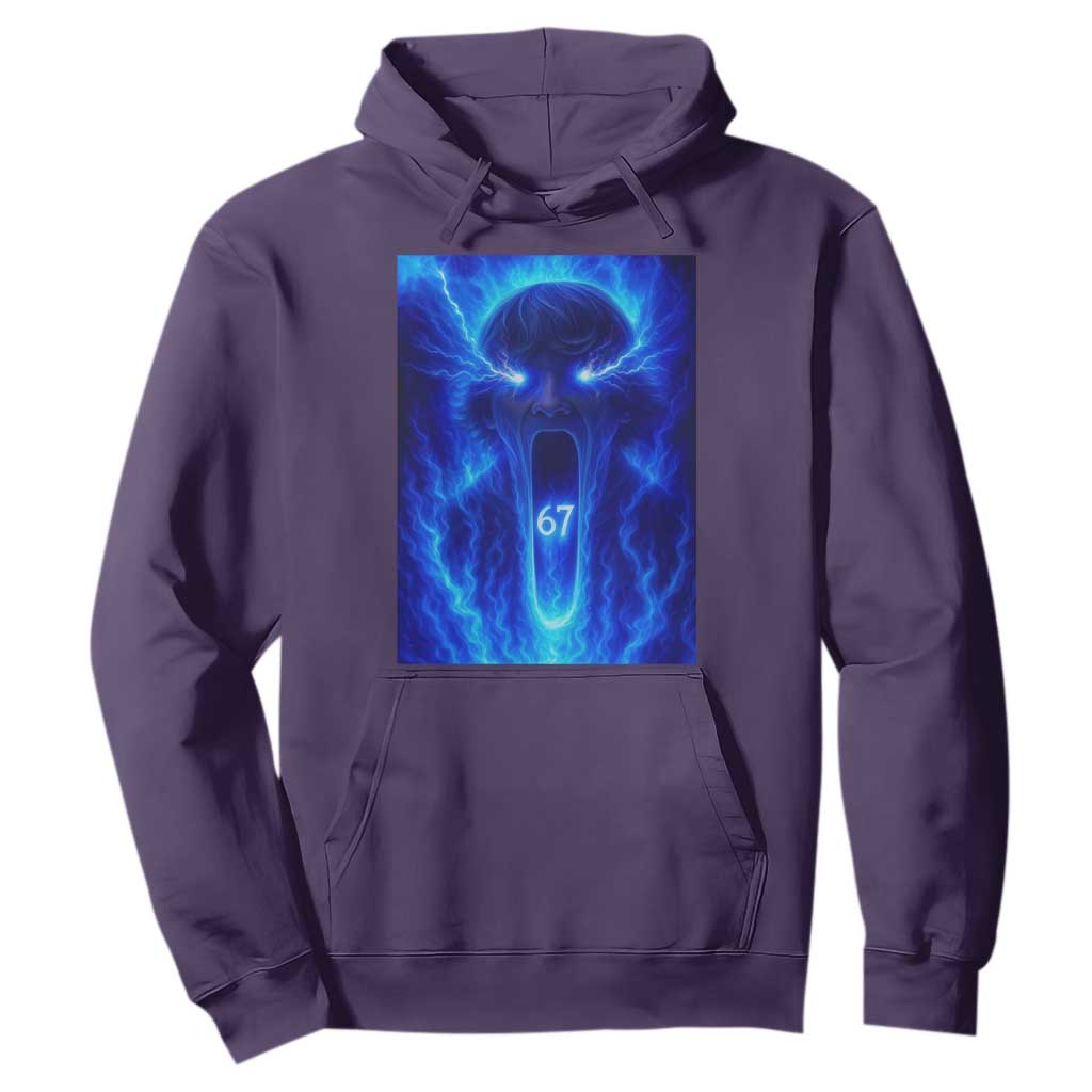 Six Seven Energy Overload Graphic Hoodie 67 Mason Kid Analog Horror Meme TS02 Purple Print Your Wear