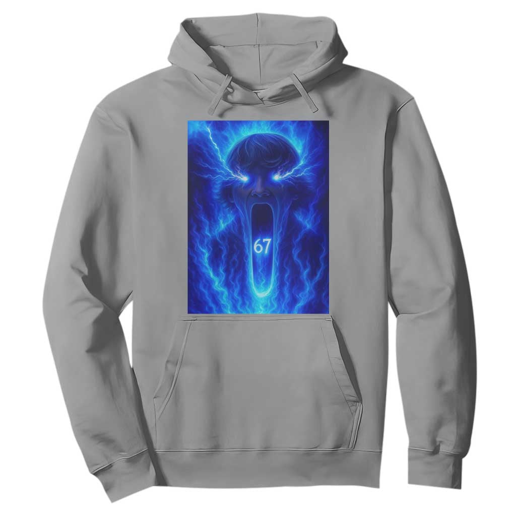 Six Seven Energy Overload Graphic Hoodie 67 Mason Kid Analog Horror Meme TS02 Sport Gray Print Your Wear