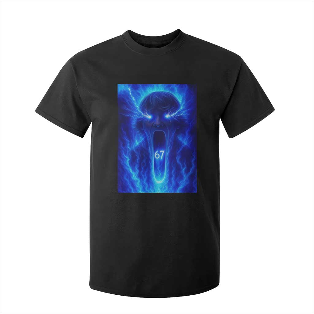 Six Seven Energy Overload Graphic T Shirt For Kid 67 Mason Kid Analog Horror Meme TS02 Black Print Your Wear