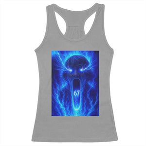 Six Seven Energy Overload Graphic Racerback Tank Top 67 Mason Kid Analog Horror Meme TS02 Sport Gray Print Your Wear