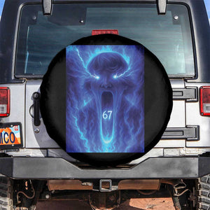 Six Seven Energy Overload Graphic Spare Tire Cover 67 Mason Kid Analog Horror Meme TS02 No hole Black Print Your Wear