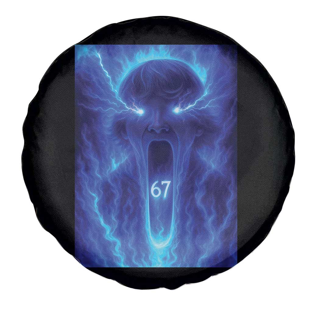 Six Seven Energy Overload Graphic Spare Tire Cover 67 Mason Kid Analog Horror Meme TS02 Print Your Wear