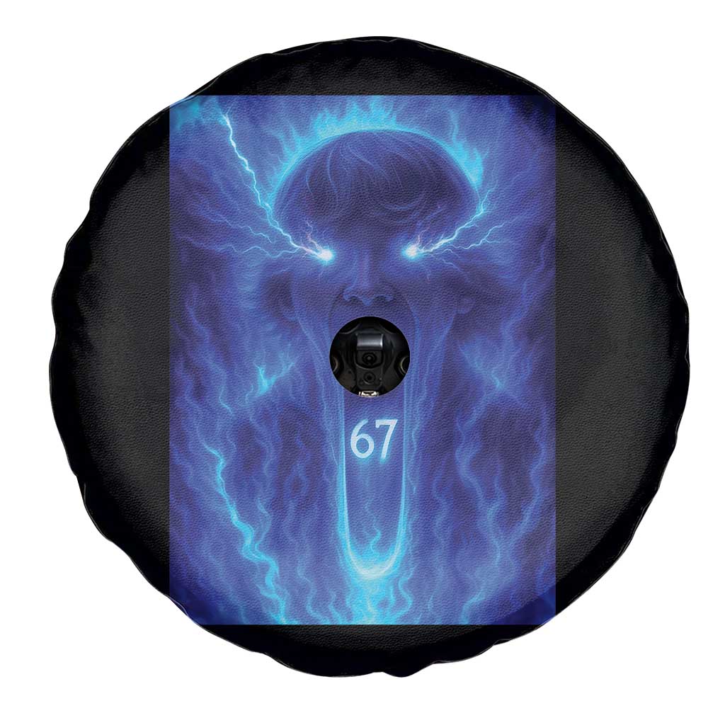 Six Seven Energy Overload Graphic Spare Tire Cover 67 Mason Kid Analog Horror Meme TS02 Print Your Wear
