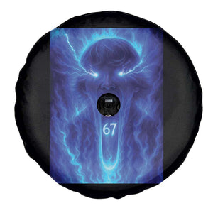 Six Seven Energy Overload Graphic Spare Tire Cover 67 Mason Kid Analog Horror Meme TS02 Print Your Wear