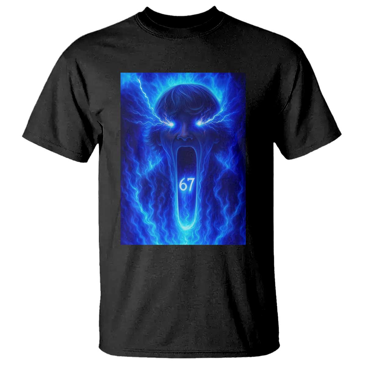 Six Seven Energy Overload Graphic T Shirt 67 Mason Kid Analog Horror Meme TS02 Black Print Your Wear