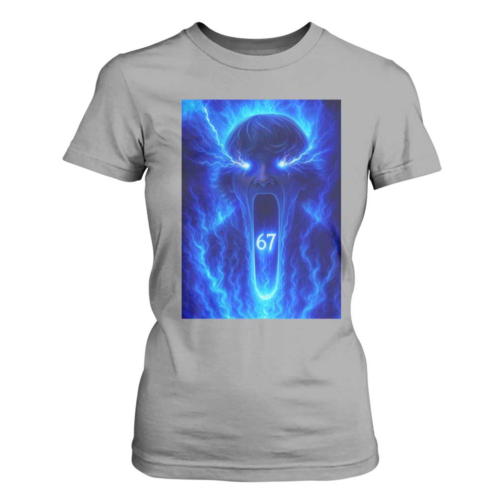 Six Seven Energy Overload Graphic T Shirt For Women 67 Mason Kid Analog Horror Meme TS02 Sport Gray Print Your Wear