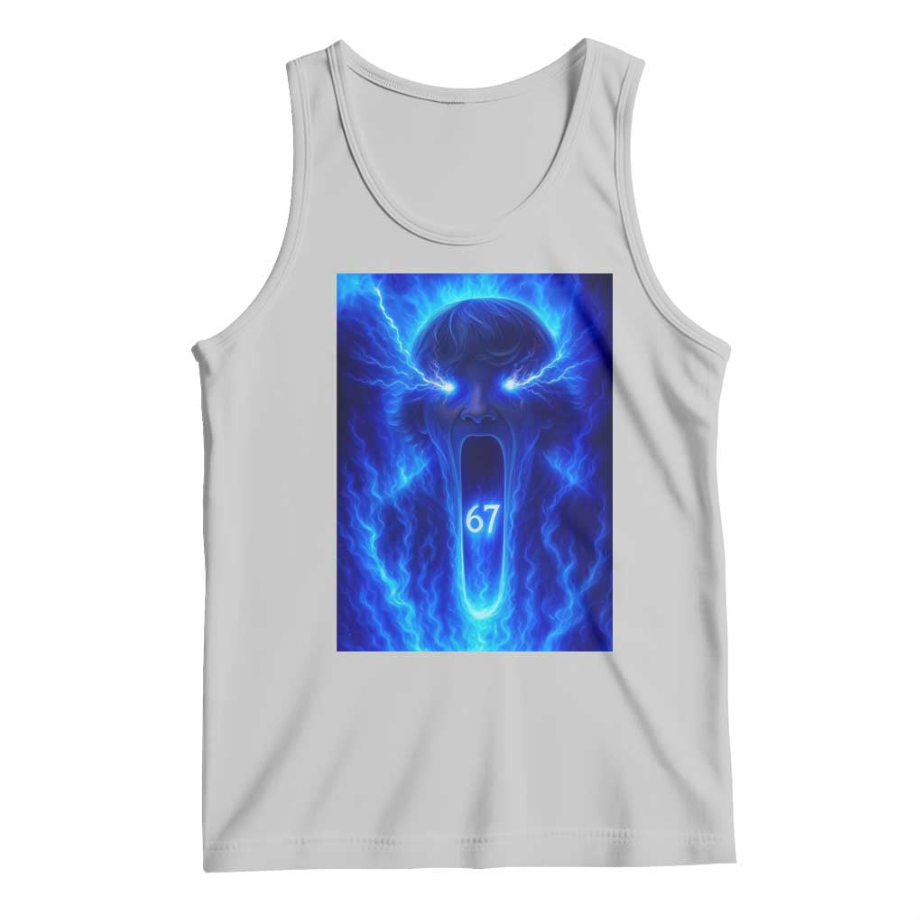 Six Seven Energy Overload Graphic Tank Top 67 Mason Kid Analog Horror Meme TS02 Ash Print Your Wear