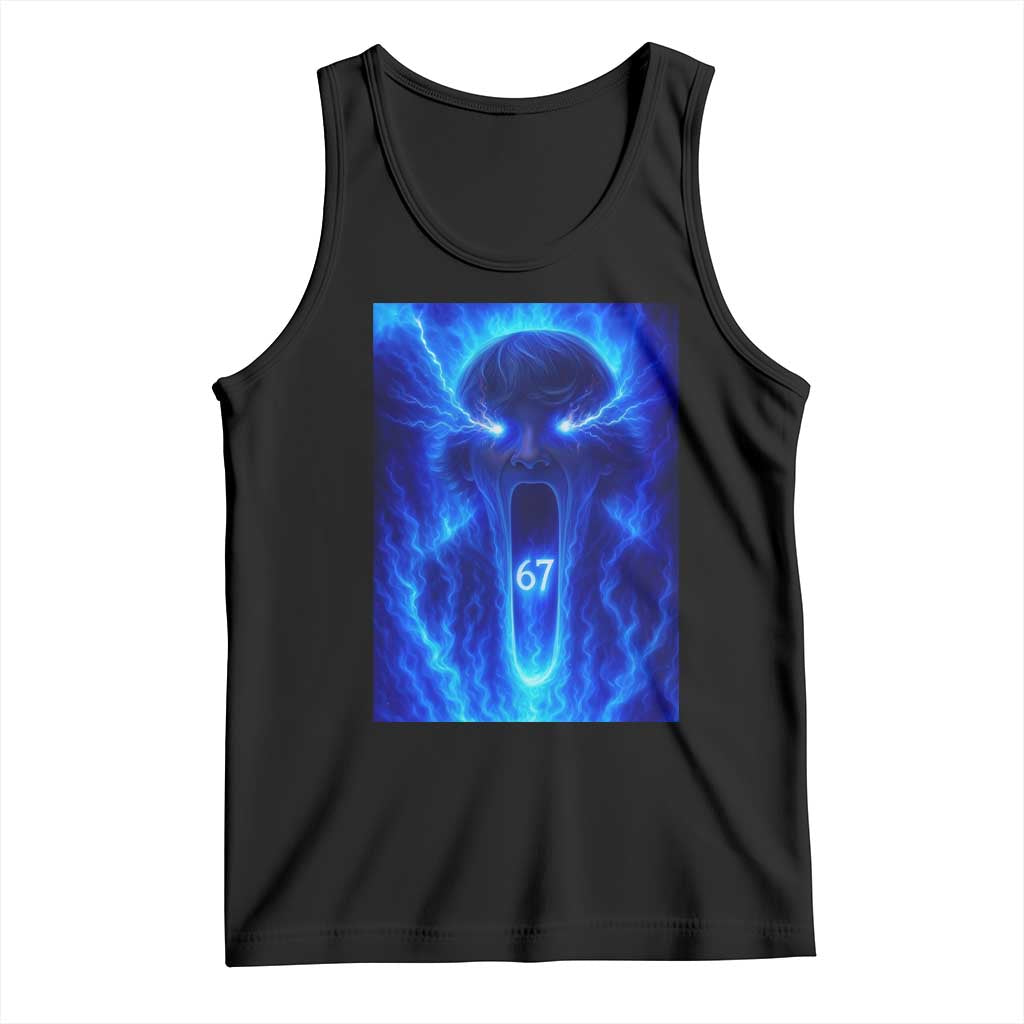Six Seven Energy Overload Graphic Tank Top 67 Mason Kid Analog Horror Meme TS02 Black Print Your Wear
