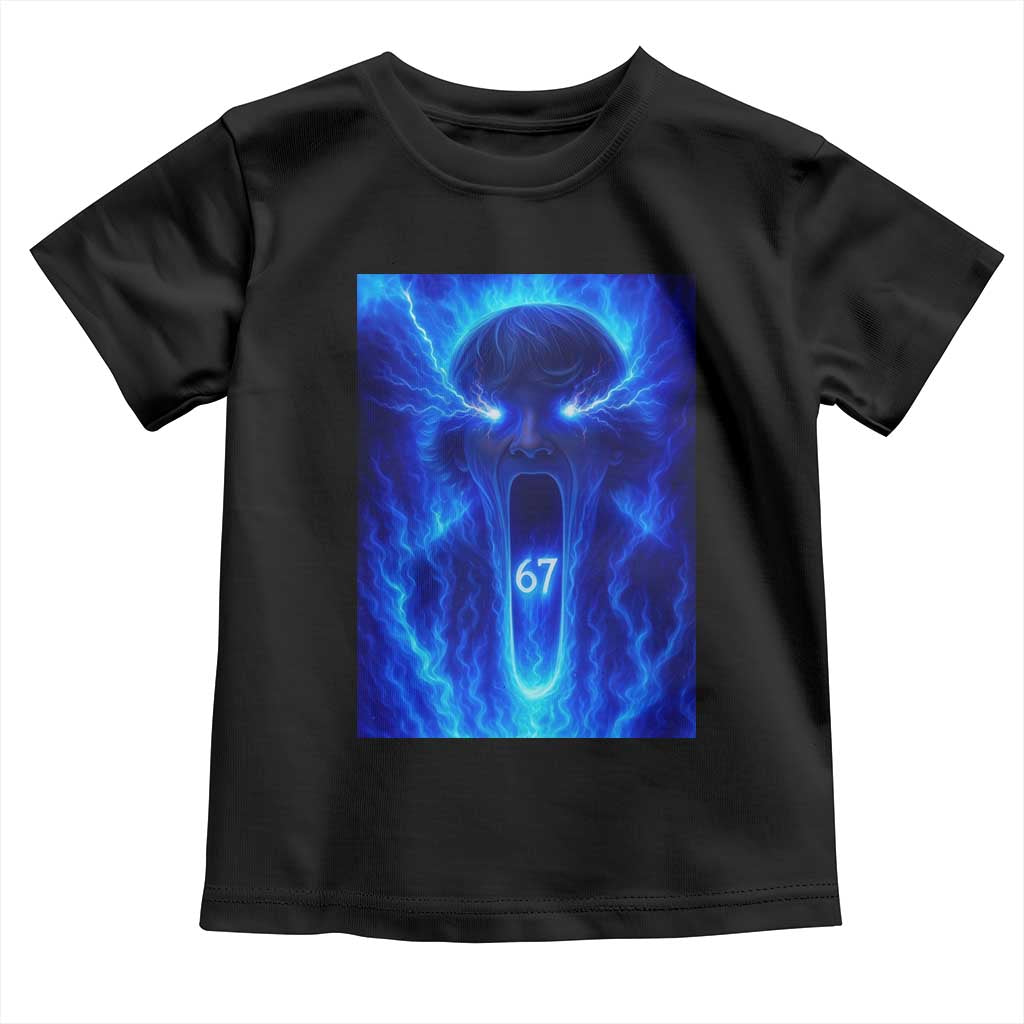 Six Seven Energy Overload Graphic Toddler T Shirt 67 Mason Kid Analog Horror Meme TS02 Black Print Your Wear