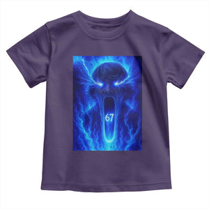 Six Seven Energy Overload Graphic Toddler T Shirt 67 Mason Kid Analog Horror Meme TS02 Purple Print Your Wear