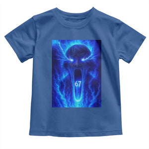 Six Seven Energy Overload Graphic Toddler T Shirt 67 Mason Kid Analog Horror Meme TS02 Royal Blue Print Your Wear