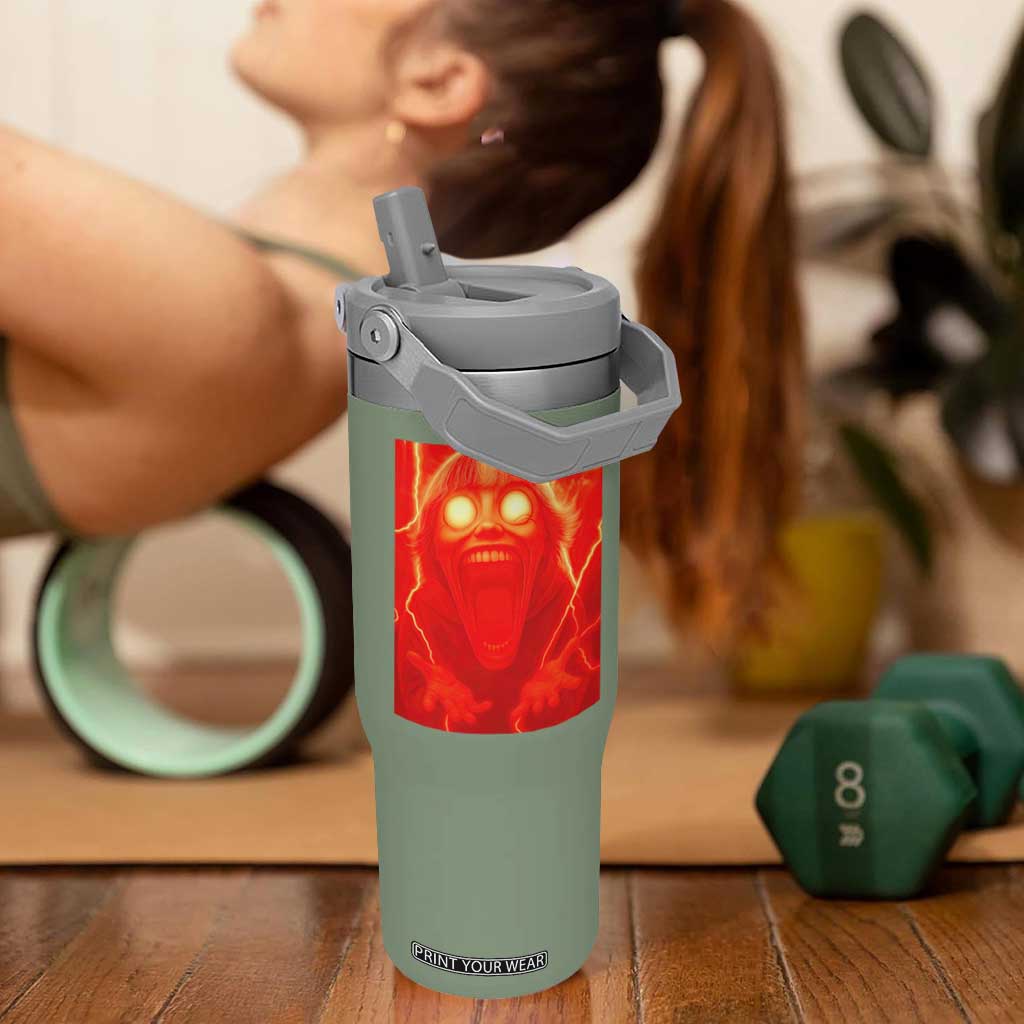 Mason 67 Devil Edit Graphic Flip Straw Tumbler Viral 6 7 Possession Six Seven Meme TS02 One Size: 30 oz Moss Green Print Your Wear