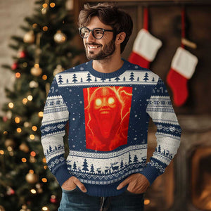 Mason 67 Devil Edit Graphic Ugly Christmas Sweater Viral 6 7 Possession Six Seven Meme TS02 Navy Beige Print Your Wear