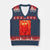 Mason 67 Devil Edit Graphic V-Neck Knit Sweater Vest Viral 6 7 Possession Six Seven Meme TS02 Navy Red Print Your Wear