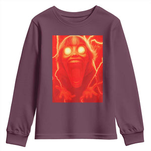 Mason 67 Devil Edit Graphic Youth Sweatshirt Viral 6 7 Possession Six Seven Meme TS02 Maroon Print Your Wear
