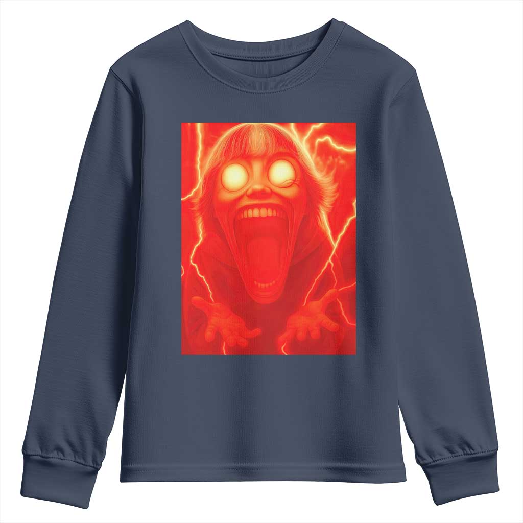 Mason 67 Devil Edit Graphic Youth Sweatshirt Viral 6 7 Possession Six Seven Meme TS02 Navy Print Your Wear