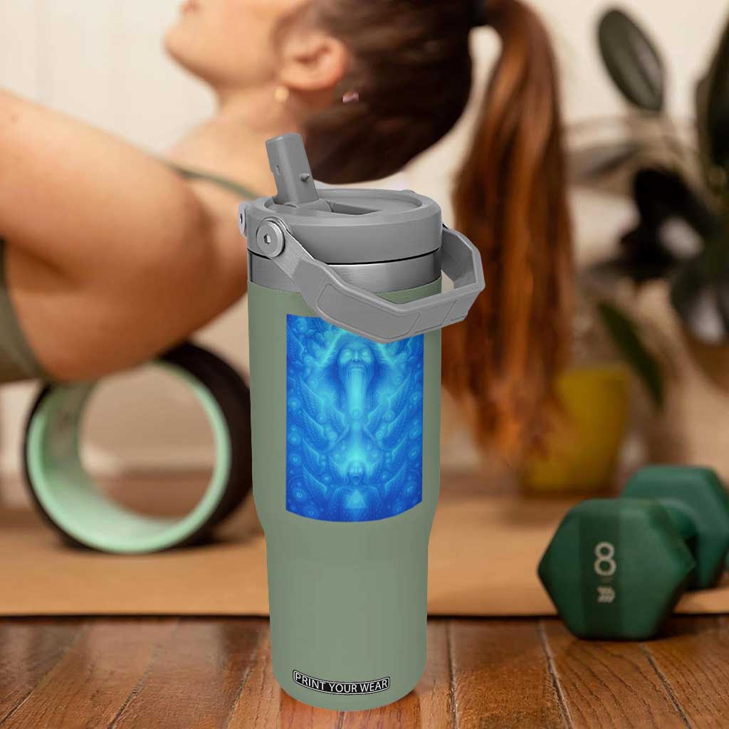 Divine 67 Meme Flip Straw Tumbler Celestial Mason 6 7 Spiritual Six Seven Angelcore TS02 One Size: 30 oz Moss Green Print Your Wear