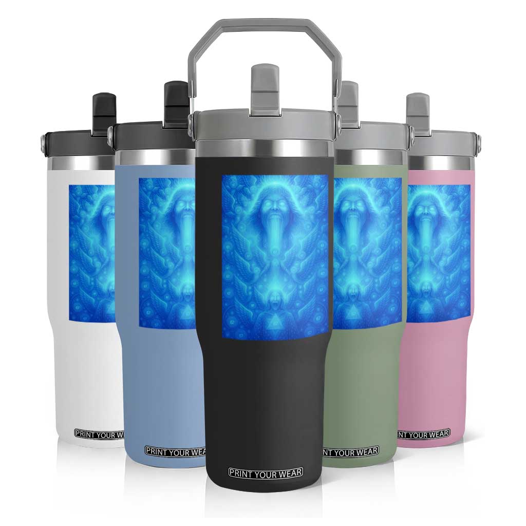 Divine 67 Meme Flip Straw Tumbler Celestial Mason 6 7 Spiritual Six Seven Angelcore TS02 Print Your Wear