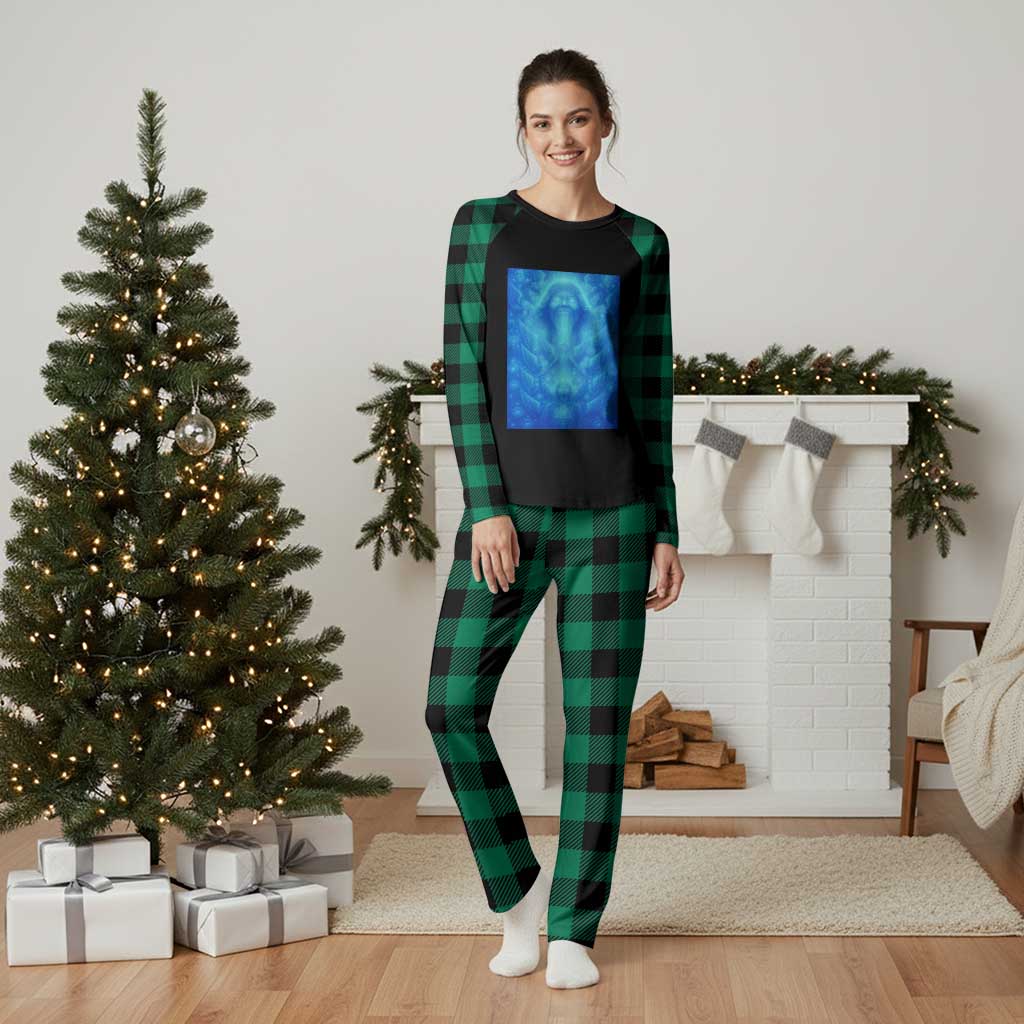 Divine 67 Meme Plaid Pajama Set Celestial Mason 6 7 Spiritual Six Seven Angelcore TS02 Green Plaid Print Your Wear