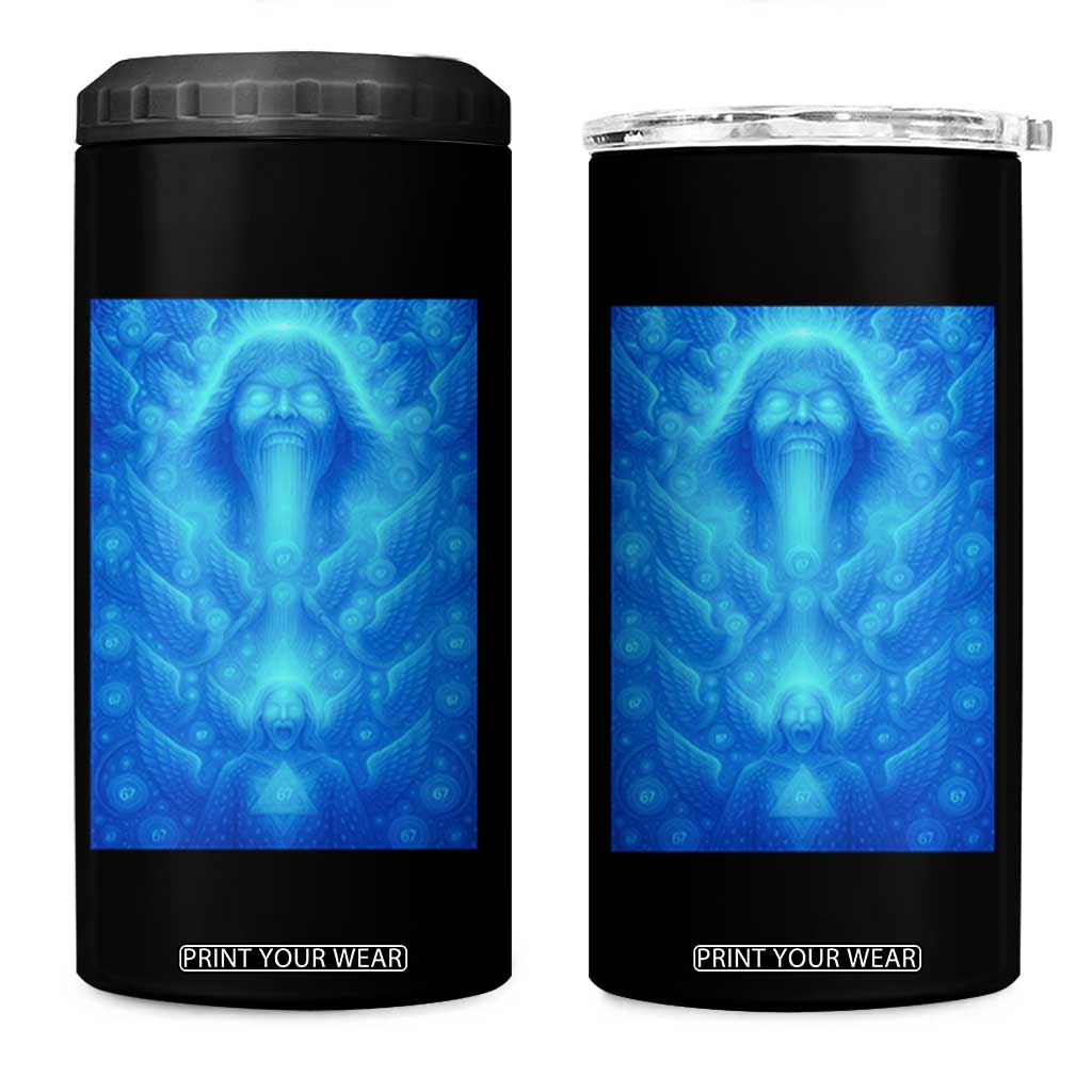 Divine 67 Meme 4 in 1 Can Cooler Tumbler Celestial Mason 6 7 Spiritual Six Seven Angelcore TS02 One Size: 16 oz Black Print Your Wear