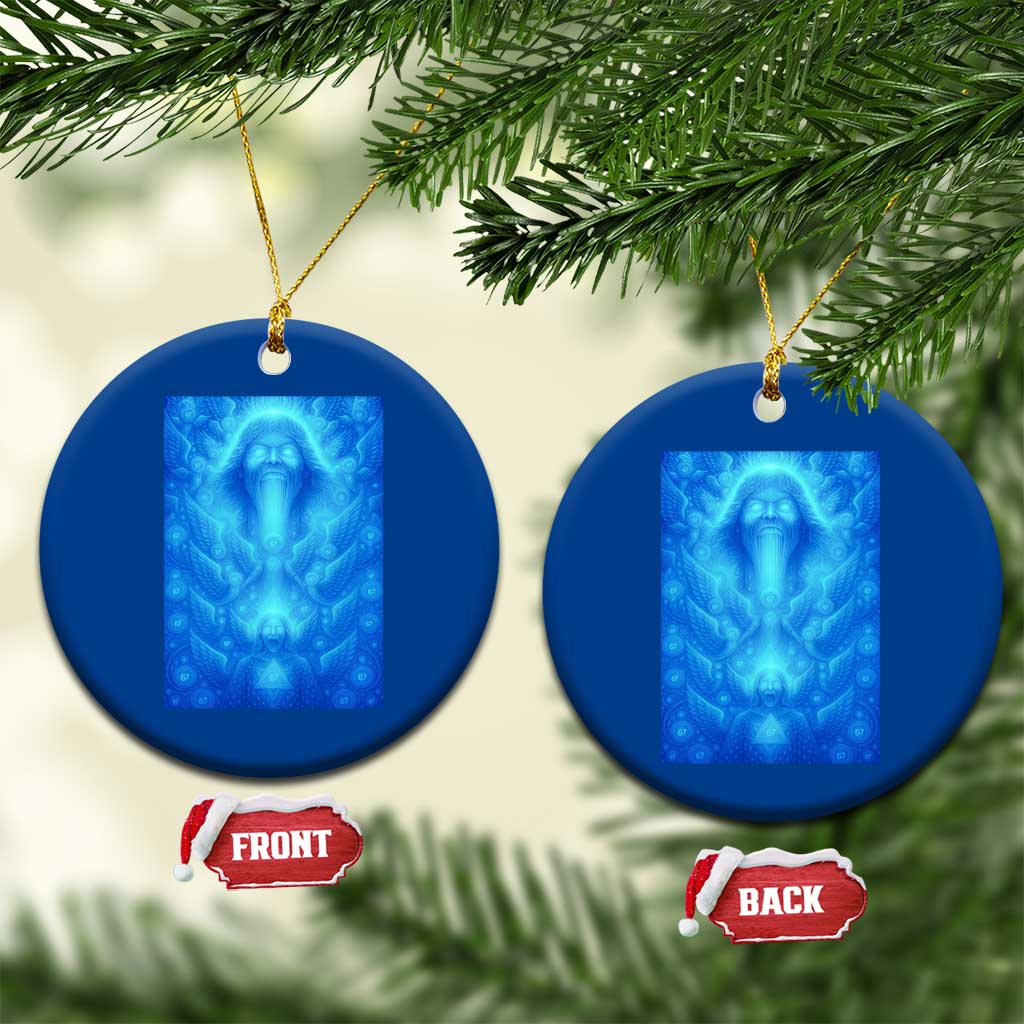 Divine 67 Meme Ceramic Ornament Celestial Mason 6 7 Spiritual Six Seven Angelcore TS02 1pc Blue Print Your Wear