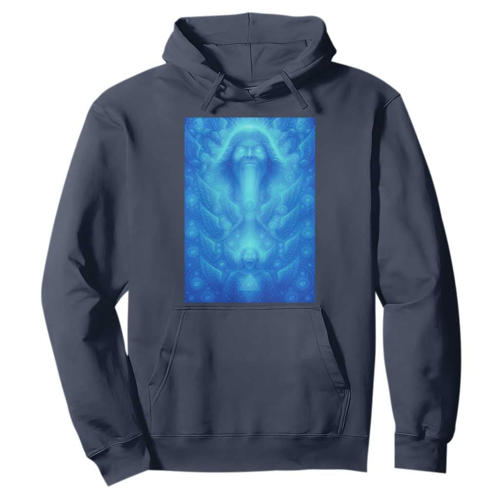 Divine 67 Meme Hoodie Celestial Mason 6 7 Spiritual Six Seven Angelcore TS02 Navy Print Your Wear