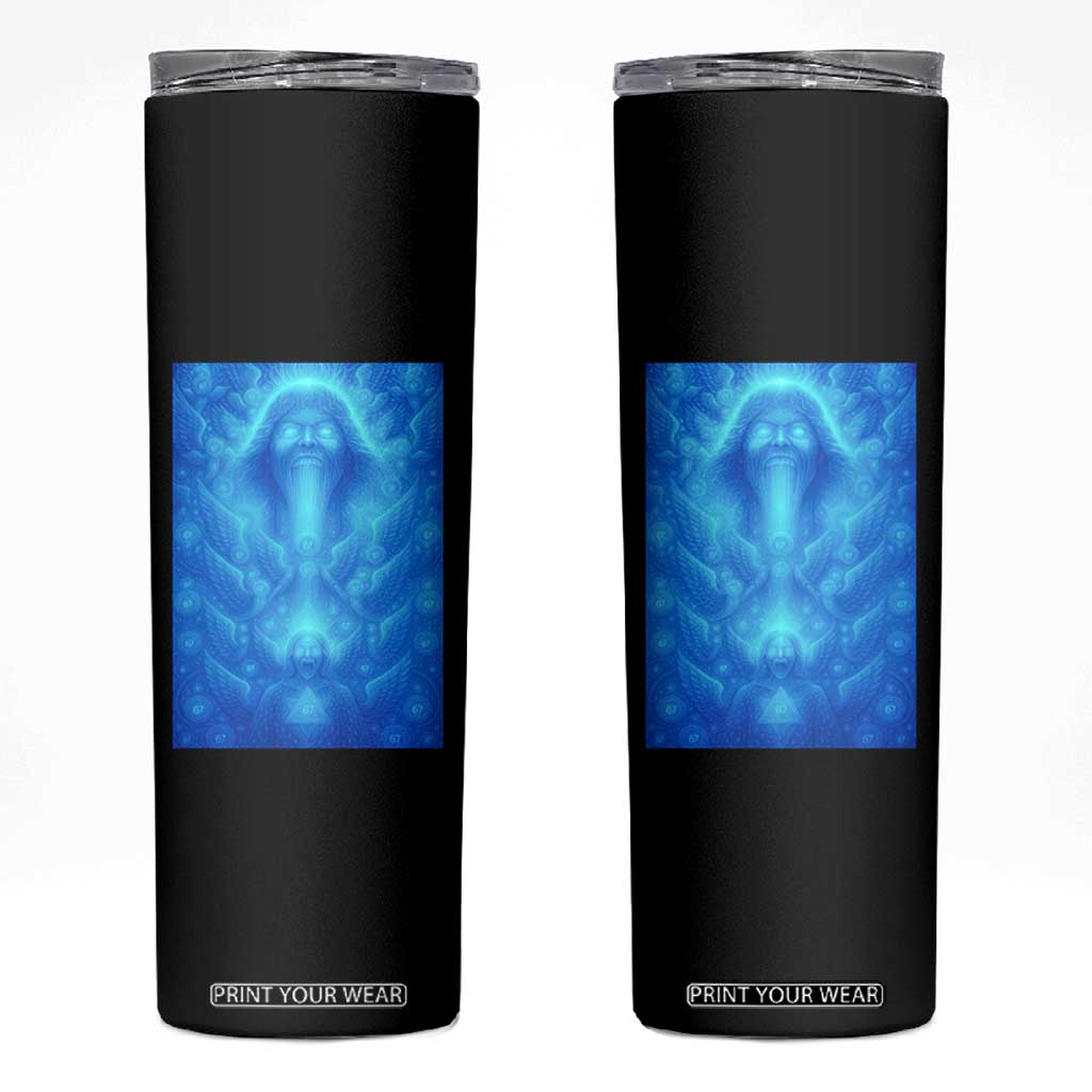 Divine 67 Meme Skinny Tumbler Celestial Mason 6 7 Spiritual Six Seven Angelcore TS02 Black Print Your Wear