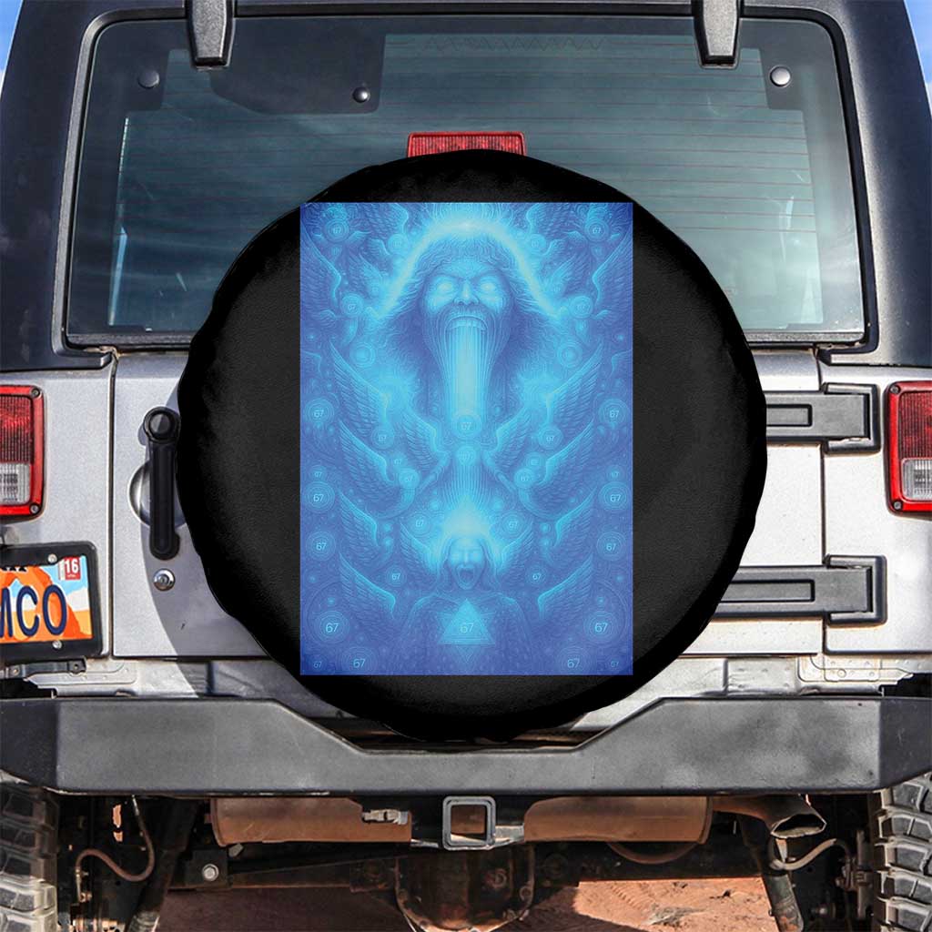 Divine 67 Meme Spare Tire Cover Celestial Mason 6 7 Spiritual Six Seven Angelcore TS02 No hole Black Print Your Wear